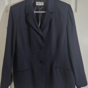 Pendleton WomensY2k Medium Navy Blazer 3Button Pad Shoulder 2Front Pockets Lined